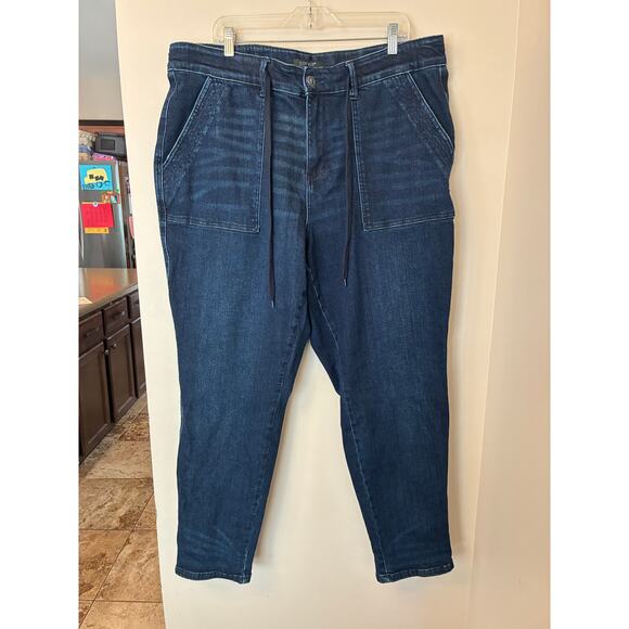 Judy Blue Jogger Jeans Tapered Skinny Dark Wash Size 20W - Picture 1 of 6